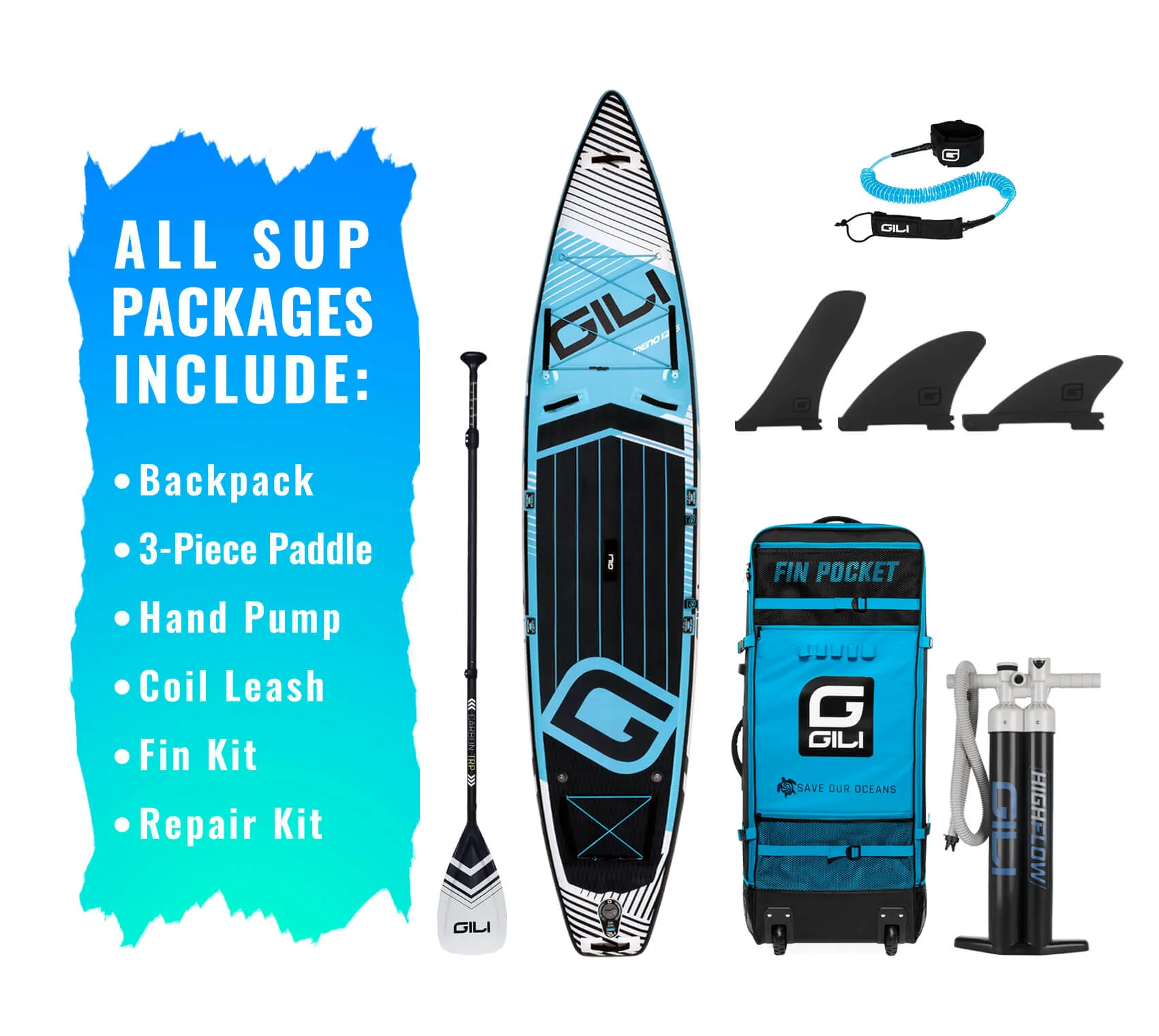12'6 MENO Touring Inflatable Stand Up Paddle Board