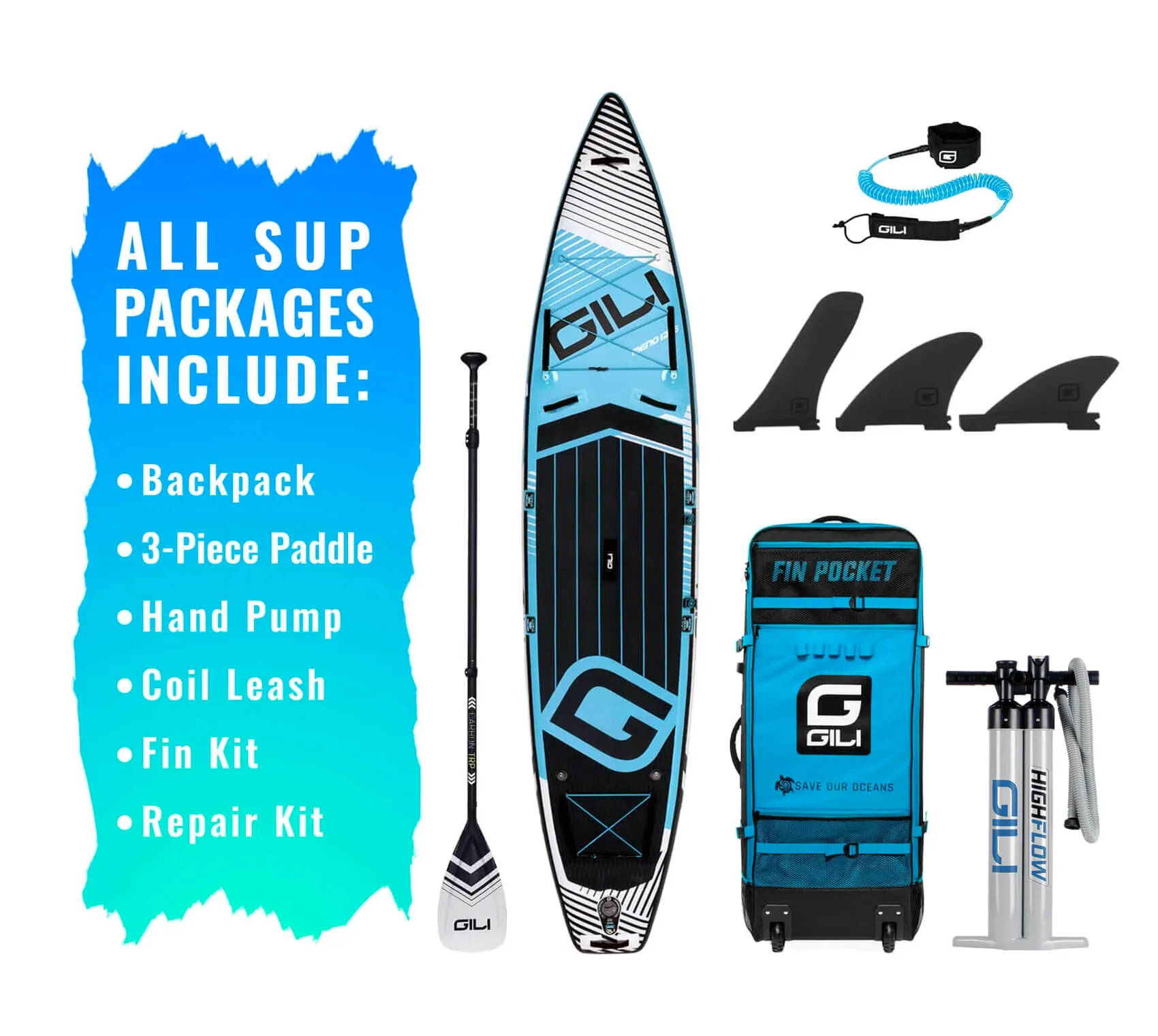 12'6 MENO Touring Inflatable Stand Up Paddle Board