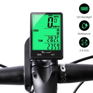 2.8" Large Screen Bicycle Computer Wireless Wired Bike Computer Waterproof Speedometer Odometer Cycling Stopwatch