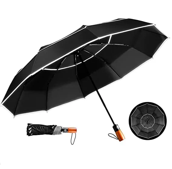 Automatic Folding Umbrella,Windproof Compact Umbrella