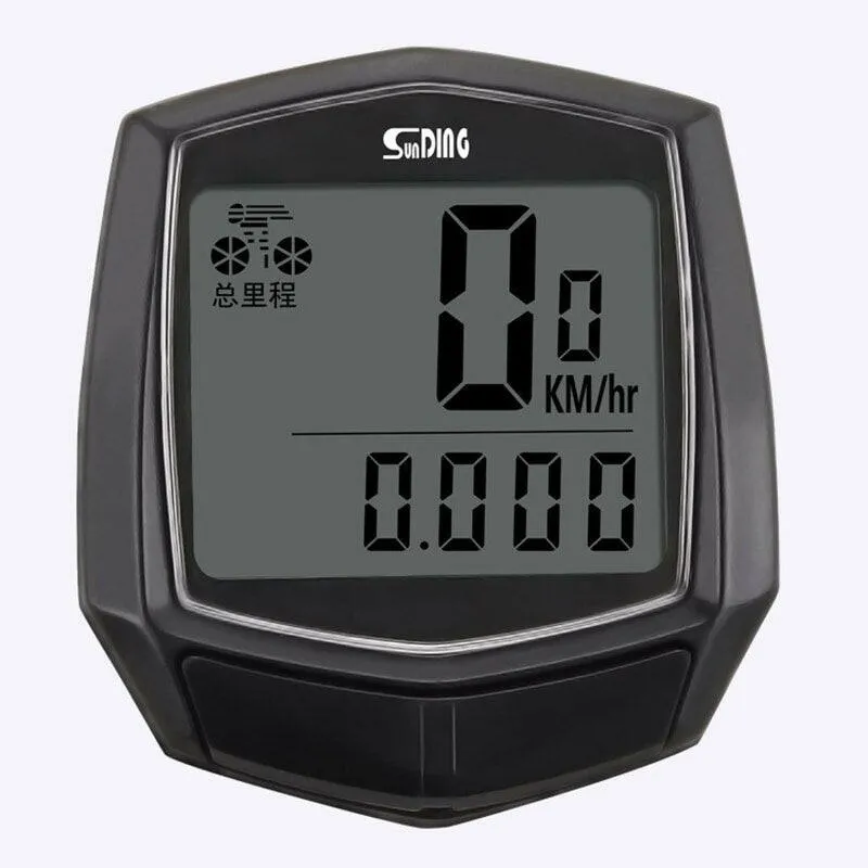 Bicycle Cycling Computer LCD Display Wired Odometer 15 Kinds of Functions Accurate Recording Auto Sleep Replaceable Battery