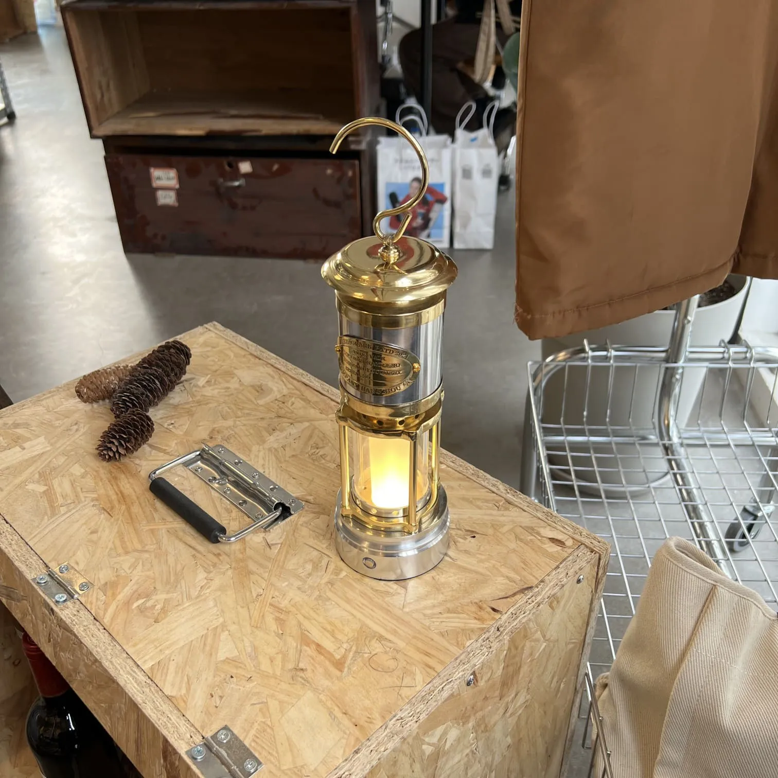 Cast Aluminum & Brass Miners LED Lantern