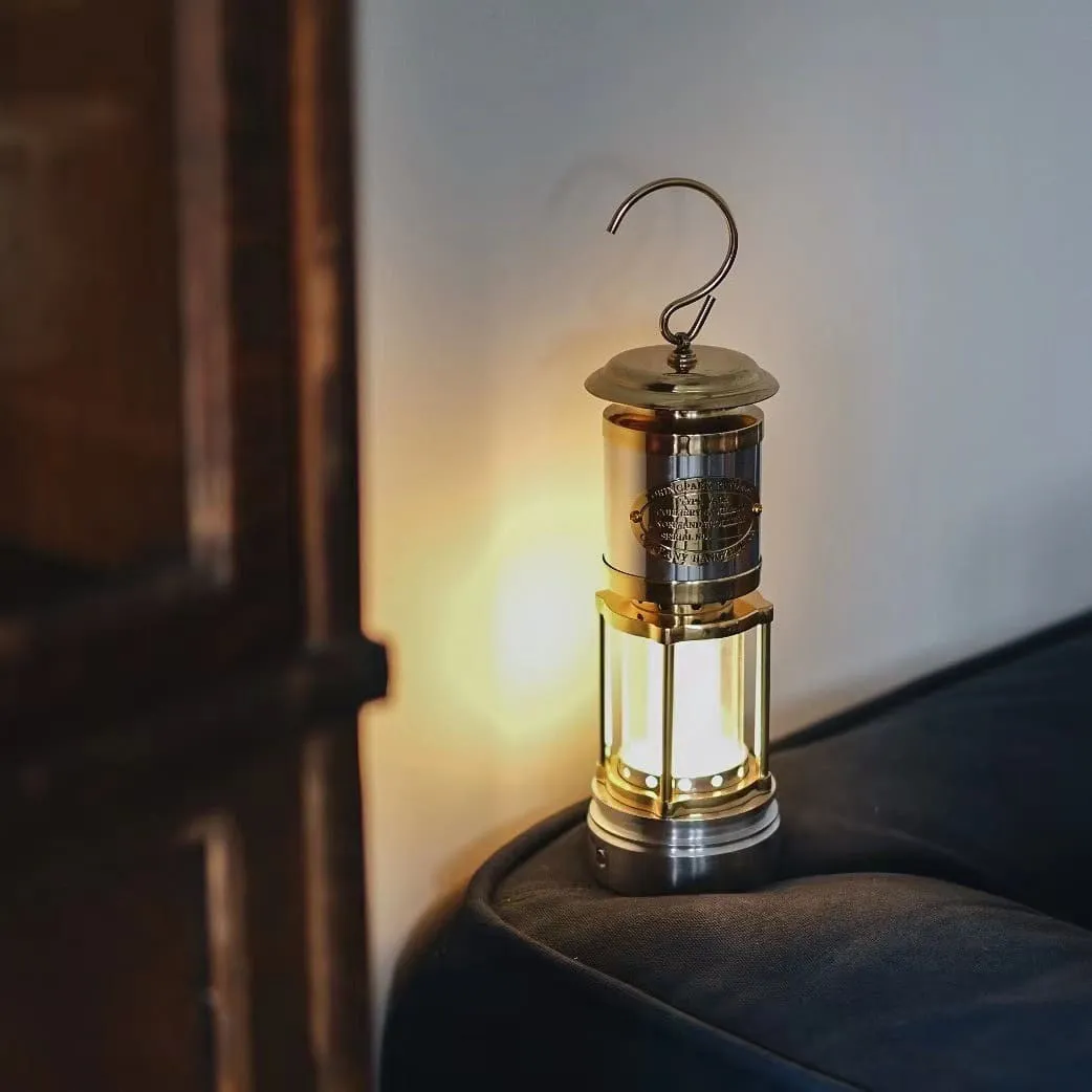 Cast Aluminum & Brass Miners LED Lantern