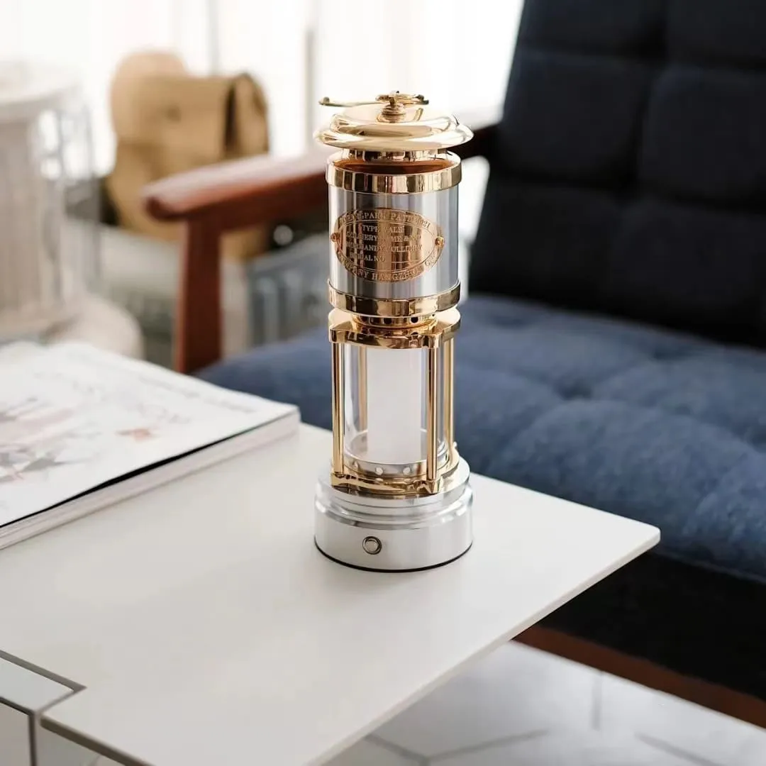 Cast Aluminum & Brass Miners LED Lantern