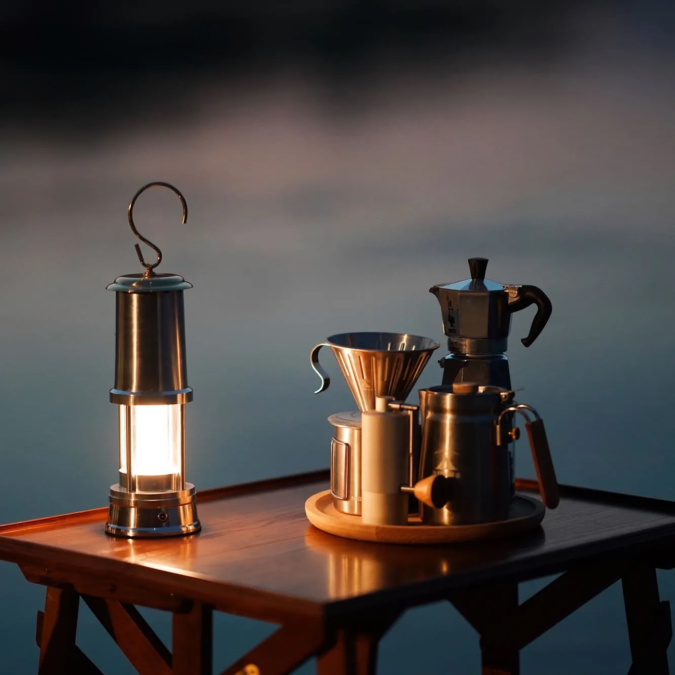 Cast Aluminum & Brass Miners LED Lantern