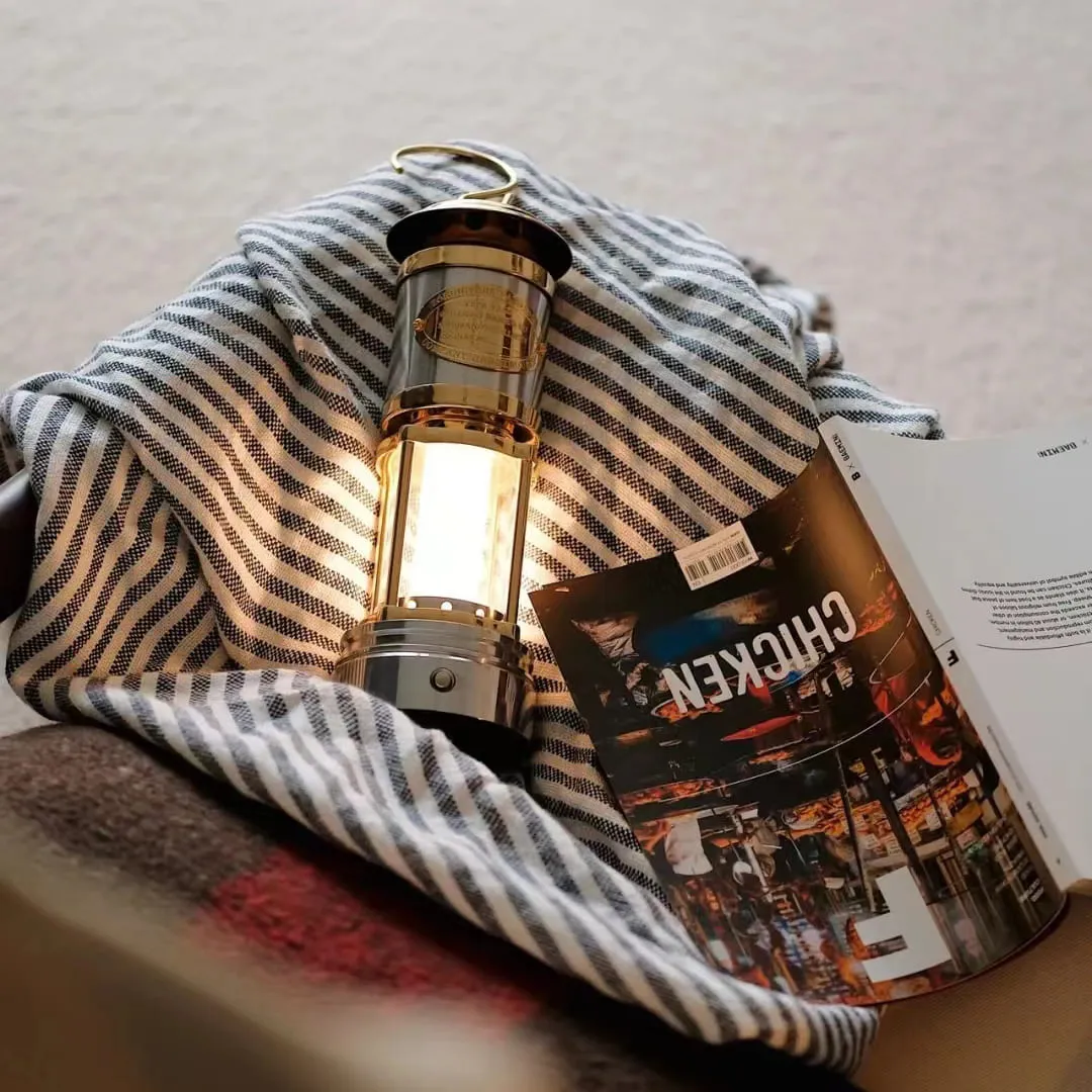Cast Aluminum & Brass Miners LED Lantern