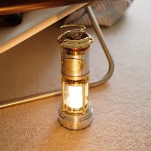 Cast Aluminum & Brass Miners LED Lantern