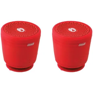 COLEMAN CBT10TWS-R-2P Aktiv Sounds(TM) TWS Waterproof Bluetooth(R) Speaker (Red; 2 pk)
