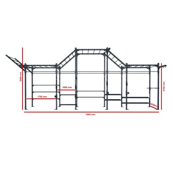 COMPETITION SERIES 5 CELL FREE STANDING WIDE MULTI FUNCTION RIG WITH STORAGE CSFS-5CMFRW-ST