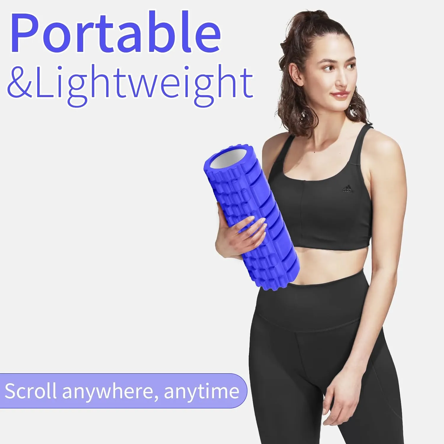 Foam Roller - High Density Exercise Roller for Deep Tissue Muscle Massage | Muscle and Back Roller for Fitness | Physical Therapy | Yoga and Pilates | Gym Equipment (Pack of 1 | Blue)