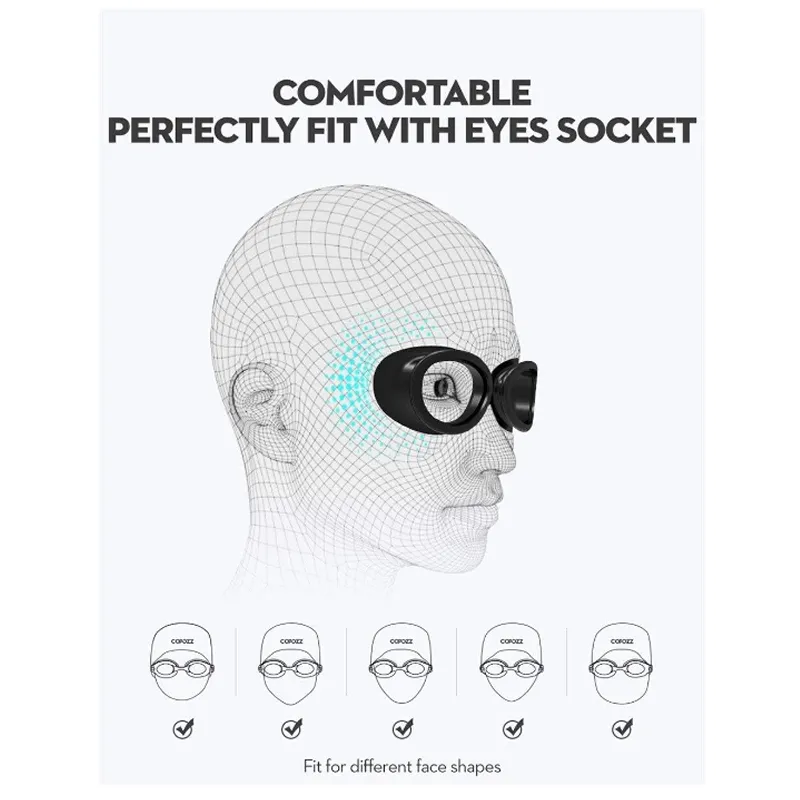 High-Flexible Strap Anti-Fog Swimming Goggles F14-26-24