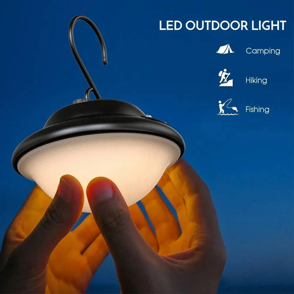 IPX4 Waterproof Warm LED Light Camping Lantern with 2 Light Modes for Outdoor Emergency Hiking Survival Equipment 2022 New