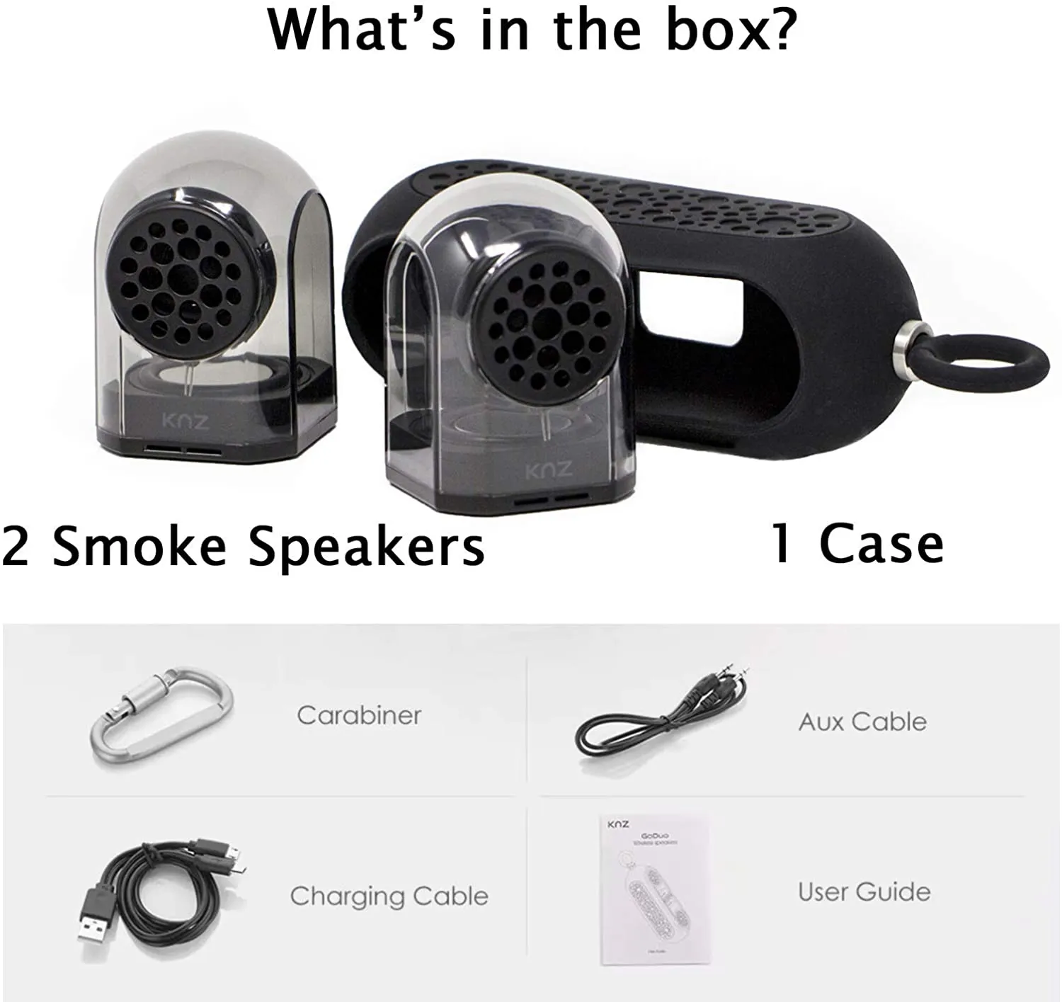 KNZ GoDuo Magnetic Wireless Speakers (Smoke)