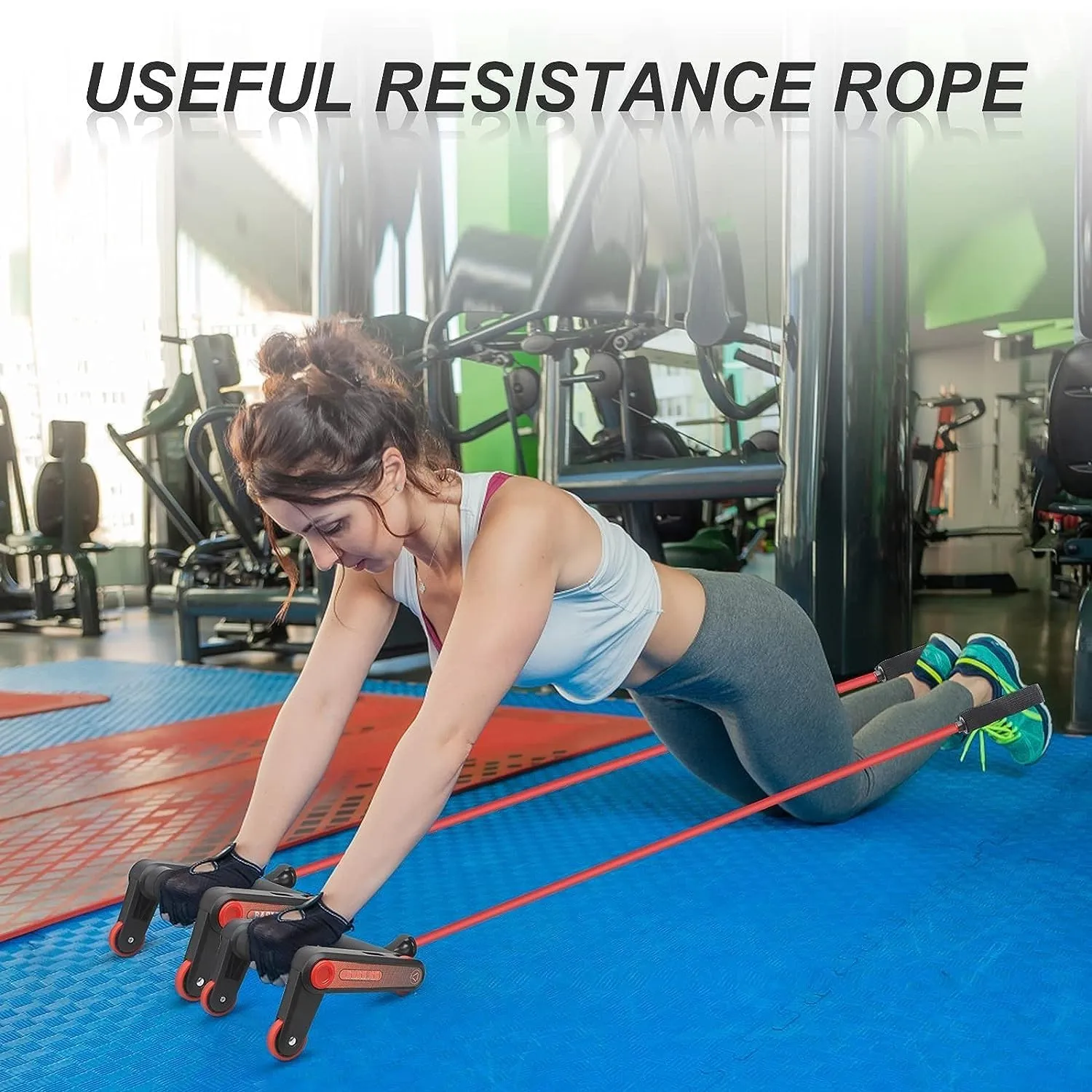 Multi-Functional Ab Roller Wheel And Push Up Bars Workout