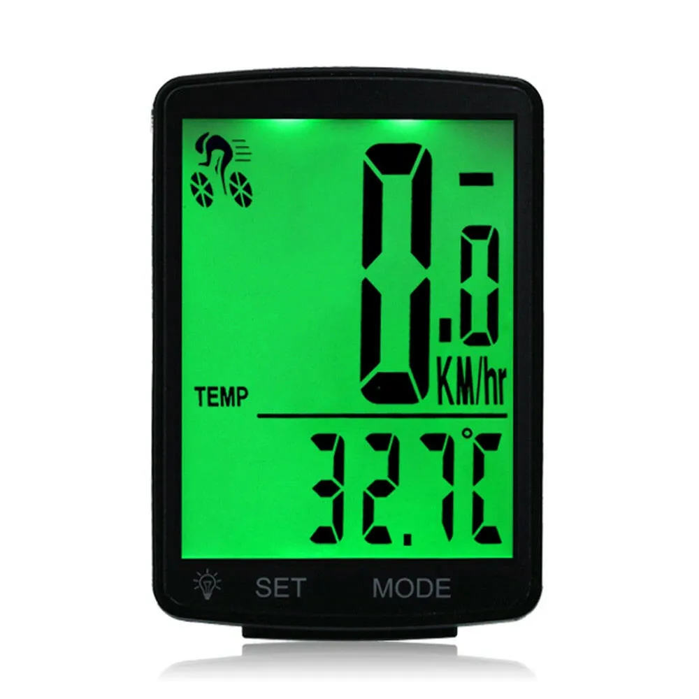 Multifunctional Bicycle Computer Wireless Bike Rainproof Speedometer Odometer Cycling 2.8inch LCD Screen Backlight Waterproof