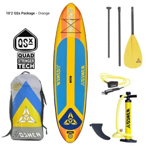 O'Shea Qsx Inflatable Sup 10'2 Paddle Board Package - Orange