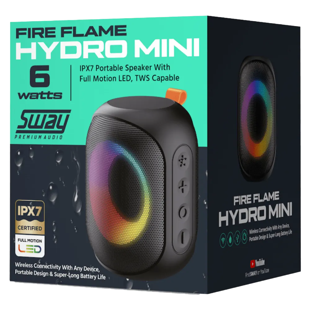Sway Fire Flame Hydro Mini Waterproof Bluetooth Speaker