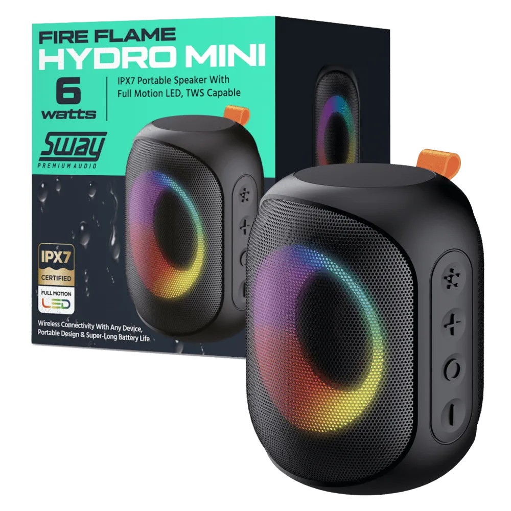 Sway Fire Flame Hydro Mini Waterproof Bluetooth Speaker