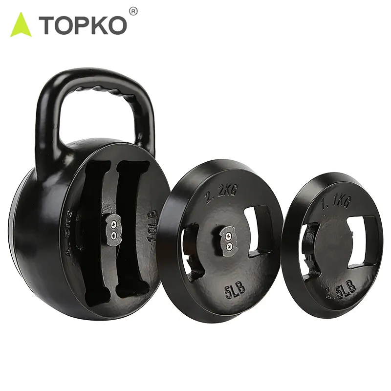 TOPKO Adjustable Kettlebell Cast Iron 10-25LB