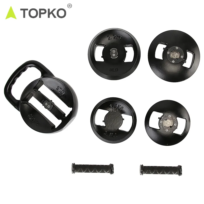 TOPKO Adjustable Kettlebell Cast Iron 10-25LB
