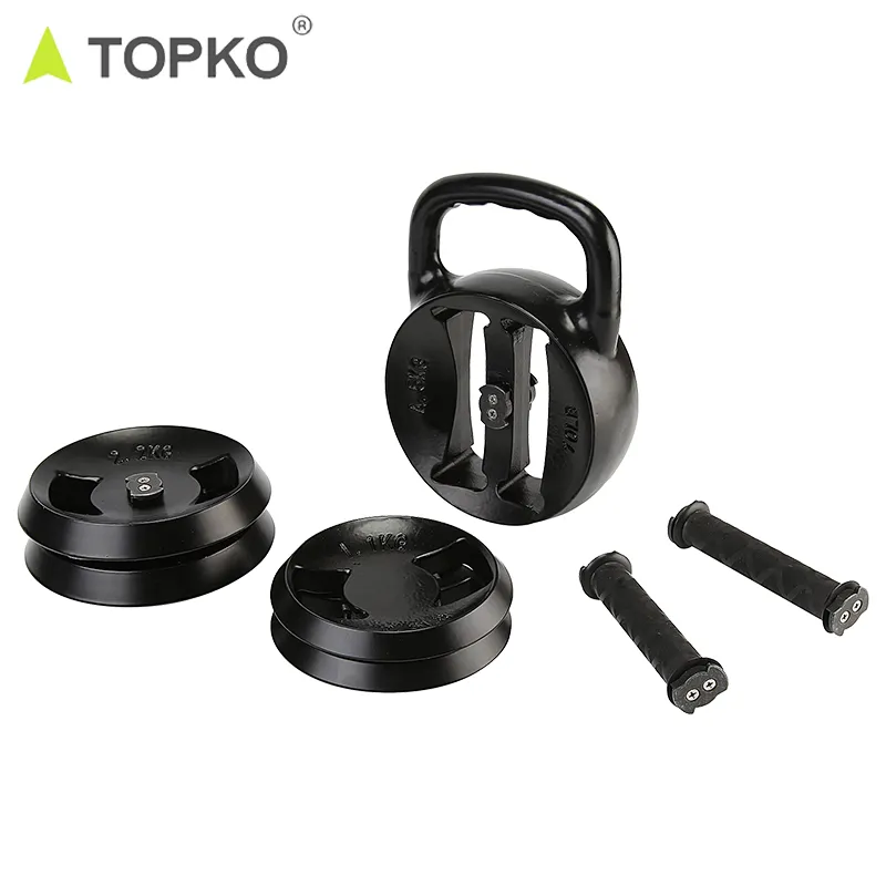 TOPKO Adjustable Kettlebell Cast Iron 10-25LB