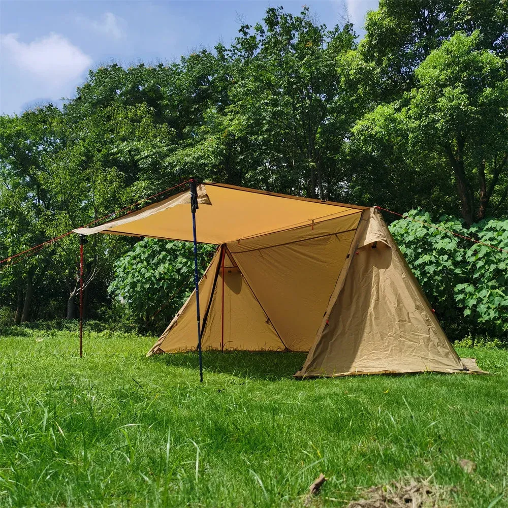 Ultralight Camping Tent Survival Bungalow Tent Waterproof Pyramid Tent Shelter Tent for 2-3 People for Outdoor Hiking Traveling